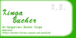 kinga bucher business card